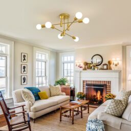 Garwarm 6 Lights Gold Modern Chandelier Metal Vintage Pendant Light - thumbnail 2