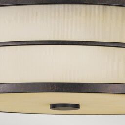 Netlighting Fusion 3 Light Flush Mount Ceiling Light Bronze E27 - thumbnail 3