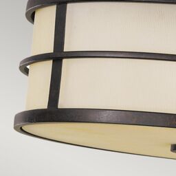 Netlighting Fusion 3 Light Flush Mount Ceiling Light Bronze E27 - thumbnail 2