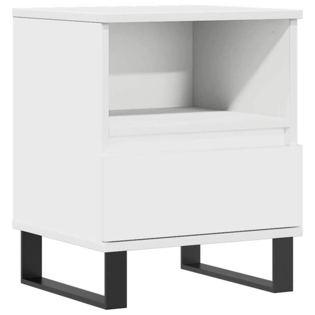 Berkfield Home Bedside Cabinet White 40x35x50 cm Engineered Wood - Size: 40 x 35 x 50 cm - image 1