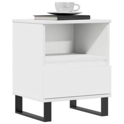 Berkfield Home Bedside Cabinet White 40x35x50 cm Engineered Wood - Size: 40 x 35 x 50 cm - thumbnail 3