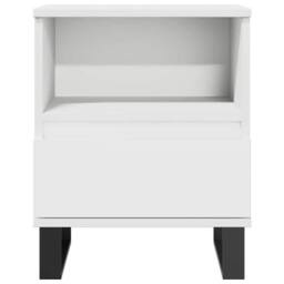 Berkfield Home Bedside Cabinet White 40x35x50 cm Engineered Wood - Size: 40 x 35 x 50 cm - thumbnail 4