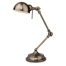 Netlighting Beau 1 Light Table Lamp Antique Brass E14 in Gold