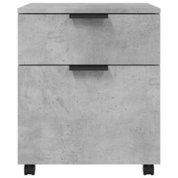Berkfield Home Mobile File Cabinet with Wheels Concrete Grey 45x38x54 cm Engineered Wood - Size: 45 x 38 x 54 cm - thumbnail 3