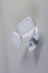 BHS Lighting Twin Wilson Outdoor Flood Light with Sensor in White - thumbnail 2