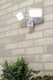 BHS Lighting Twin Wilson Outdoor Flood Light with Sensor in White - thumbnail 4