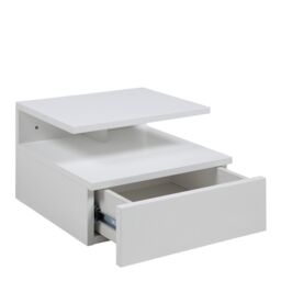 Furniture To Go Ashlan Bedside Table with 1 Drawer in White - thumbnail 3