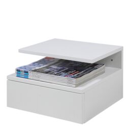 Furniture To Go Ashlan Bedside Table with 1 Drawer in White - thumbnail 4