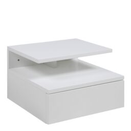 Furniture To Go Ashlan Bedside Table with 1 Drawer in White - thumbnail 2