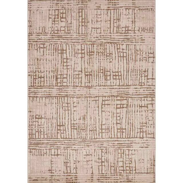 THE RUGS Terrain Designer Shortpile Rug Durable Synthetic Fibre, Modern in Light Brown - Size: 160 cm x 235 cm - image 1