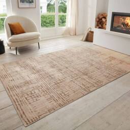 THE RUGS Terrain Designer Shortpile Rug Durable Synthetic Fibre, Modern in Light Brown - Size: 160 cm x 235 cm - thumbnail 5