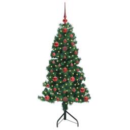 Berkfield Home Corner Artificial Christmas Tree Green 120 cm PVC & Metal - thumbnail 3