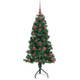 Berkfield Home Corner Artificial Christmas Tree Green 120 cm PVC & Metal - thumbnail 4