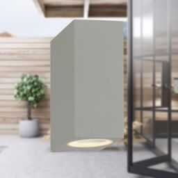 First Choice Lighting Set of 2 Falmouth - Grey Up Down Outdoor IP44 Wall Lights - thumbnail 4