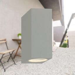 First Choice Lighting Set of 2 Falmouth - Grey Up Down Outdoor IP44 Wall Lights - thumbnail 3