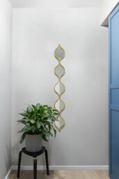 "MirrorOutlet Gold Metal Framed Tear Drop Wall Mirror 49"" X 6"" (124CM X 15CM) - Size: 1 Pack" - thumbnail 1