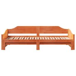 Berkfield Home Versatile Daybed with Trundle without Mattress Wax Brown 90x200 c - thumbnail 7