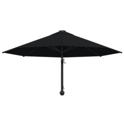Berkfield Home Wall-Mounted Parasol with Metal Pole 300 cm Black - thumbnail 4