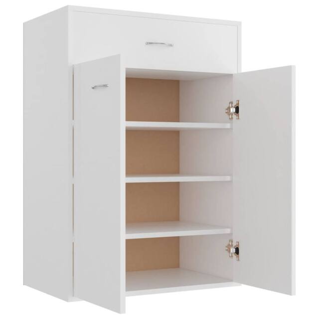 Berkfield Home Shoe Cabinet White 60x35x84 cm Engineered Wood - Size: 60 x 35 x 84 cm - image 1