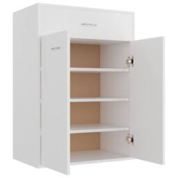 Berkfield Home Shoe Cabinet White 60x35x84 cm Engineered Wood - Size: 60 x 35 x 84 cm - thumbnail 1