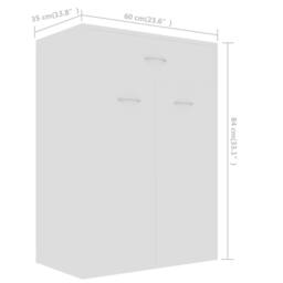 Berkfield Home Shoe Cabinet White 60x35x84 cm Engineered Wood - Size: 60 x 35 x 84 cm - thumbnail 9