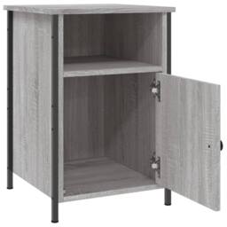Berkfield Home Bedside Cabinet Grey Sonoma 40x42x60 cm Engineered Wood - Size: 40 x 42 x 60 cm - thumbnail 6