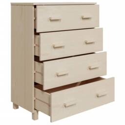Berkfield Home Sideboard HAMAR Honey Brown 79x40x103.5 cm Solid Wood Pine in Light Beige - thumbnail 5