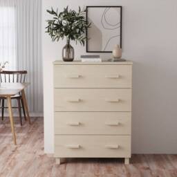 Berkfield Home Sideboard HAMAR Honey Brown 79x40x103.5 cm Solid Wood Pine in Light Beige - thumbnail 2