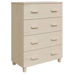 Berkfield Home Sideboard HAMAR Honey Brown 79x40x103.5 cm Solid Wood Pine in Light Beige