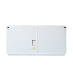 Matteo Gilded Line Sideboard - 4-Door Storage Cabinet - White & Gold - thumbnail 5