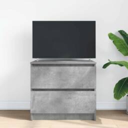 Berkfield Home TV Cabinet Concrete Grey 60x35x54 cm Engineered Wood - Size: 60 x 35 x 54 cm - thumbnail 1
