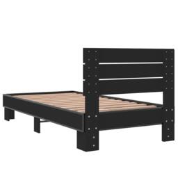 Berkfield Home Bed Frame without Mattress Black 75x190 cm Small Single - thumbnail 6