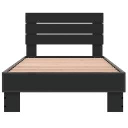 Berkfield Home Bed Frame without Mattress Black 75x190 cm Small Single - thumbnail 4