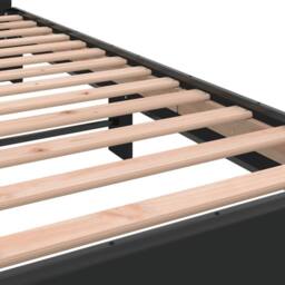 Berkfield Home Bed Frame without Mattress Black 75x190 cm Small Single - thumbnail 7