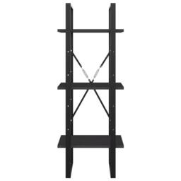 Berkfield Home 3-Tier Book Cabinet Grey 40x30x105 cm Engineered Wood - Size: 40 x 30 x 105 cm - thumbnail 3