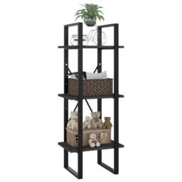 Berkfield Home 3-Tier Book Cabinet Grey 40x30x105 cm Engineered Wood - Size: 40 x 30 x 105 cm - thumbnail 5