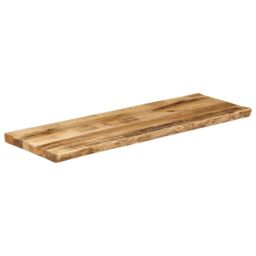 Berkfield Home Table Top Live Edge 110x40x2.5 cm Solid Wood Rough Mango in Brown - thumbnail 2