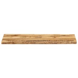 Berkfield Home Table Top Live Edge 110x40x2.5 cm Solid Wood Rough Mango in Brown - thumbnail 3
