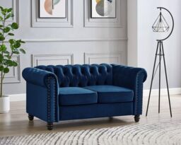 Home Detail Chester 2 Seater Sofa in Dark Blue - thumbnail 1