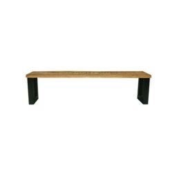 Jaipur Furniture Ltd Induse Bench - Mango Wood/Iron - L44 x W160 x H45 cm - Mango PP Saw Finish in Brown - thumbnail 1