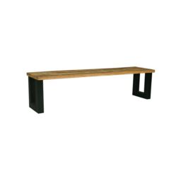Jaipur Furniture Ltd Induse Bench - Mango Wood/Iron - L44 x W160 x H45 cm - Mango PP Saw Finish in Brown - thumbnail 2