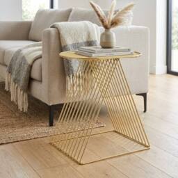 Garden Greatness Maison Gold Wire Art Coffee Side Table - Size: 1 Pack - thumbnail 1