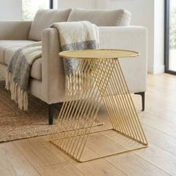 Garden Greatness Maison Gold Wire Art Coffee Side Table - Size: 1 Pack - thumbnail 2