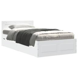Berkfield Home Bed Frame with Headboard without Mattress White 100x200 cm - thumbnail 1