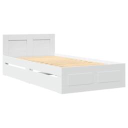 Berkfield Home Bed Frame with Headboard without Mattress White 100x200 cm - thumbnail 3