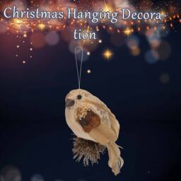 VFM e-Store Christmas Bird Decoration 15cm x 8cm Gold X 1 - Size: 15 cm x 8 cm - thumbnail 3