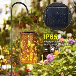 EONLION Solar Lantern Solar Butterfly Projection in Bronze - Size: 100 cm - thumbnail 3