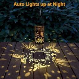EONLION Solar Lantern Solar Butterfly Projection in Bronze - Size: 100 cm - thumbnail 4