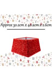 VFM e-Store Christmas Tree Skirt Folding Sequin Decoration X Silver - thumbnail 2