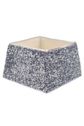 VFM e-Store Christmas Tree Skirt Folding Sequin Decoration X Silver - thumbnail 1